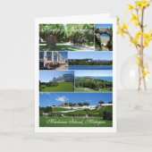 ハッピーバースデー、Mackinacの島のコラージュ カード (黄色い花)