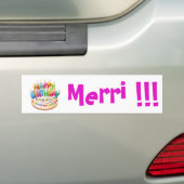 ハッピーバースデー! Merri!!! ステッカー{テンプレート} バンパーステッカー (車上)