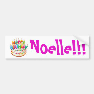 ハッピーバースデー! Noelle!!! ステッカー{テンプレート} バンパーステッカー