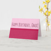 ハッピーバースデー、Oma! 及び私は愛します(背部で) カード (黄色い花)