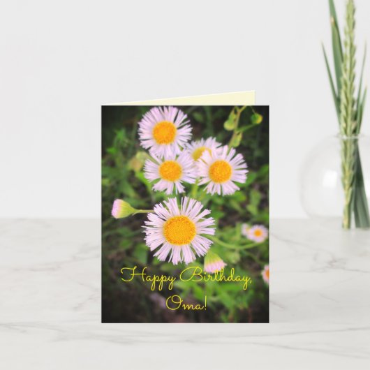 ハッピーバースデー、Oma! 美しい日を過して下さい! カード (正面)