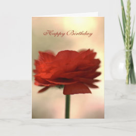 ハッピーバースデー- Ranunculus Flower カード