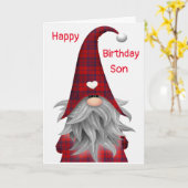 ハッピーバースデー***SON*** カード (黄色い花)