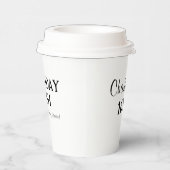 ハッピーバースデー |Sweet sixteen名(白黒) 紙コップ (右)