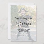 ハッピーバースデー　“This Kid”　シンプル　モダン　2 フォト 招待状 (裏面)