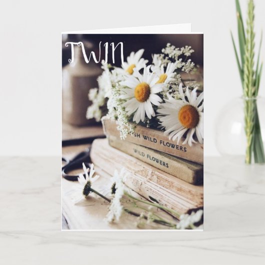 "ハッピーバースデー" ***TWIN SIS***誕生日カード シーズンカード (正面)