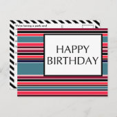 ハッピーバースデー(wineStripes) ポストカード (正面/裏面)