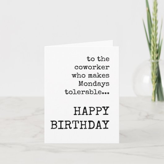 ハッピーバースデー、Work Bestie、Co-worker Bday Card カード (正面)