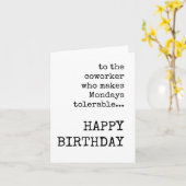 ハッピーバースデー、Work Bestie、Co-worker Bday Card カード (黄色い花)