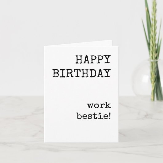 ハッピーバースデー、Work Bestie、Co-worker Bday Card カード (正面)