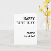 ハッピーバースデー、Work Bestie、Co-worker Bday Card カード (黄色い花)