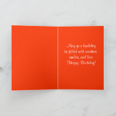 ハッピーバースデーAiredale Terrier Dogグリーティングカード カード (内部)