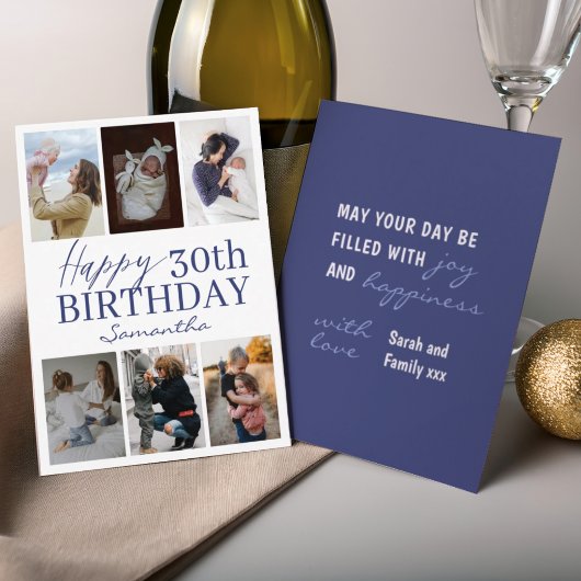 ハッピーバースデーAny Age Blue 6フォトコラージュ