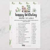 ハッピーバースデーAround The World editable game (正面/裏面)