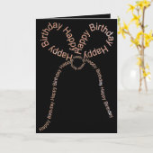 ハッピーバースデーBowグリーティング カード (黄色い花)