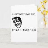 ハッピーバースデーBROステイガングスターベストセリおもしろいング カード (黄色い花)