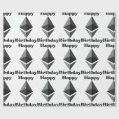 ハッピーバースデーEthereumアイコンラッピング紙 ラッピングペーパー (フラット)