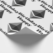 ハッピーバースデーEthereumアイコンラッピング紙 ラッピングペーパー (角)