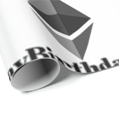 ハッピーバースデーEthereumアイコンラッピング紙 ラッピングペーパー (ロールコーナー)
