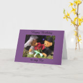 ハッピーバースデーEX カード (黄色い花)