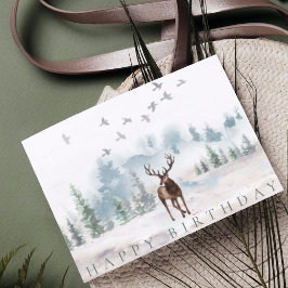 ハッピーバースデーfor Him水彩林 カード