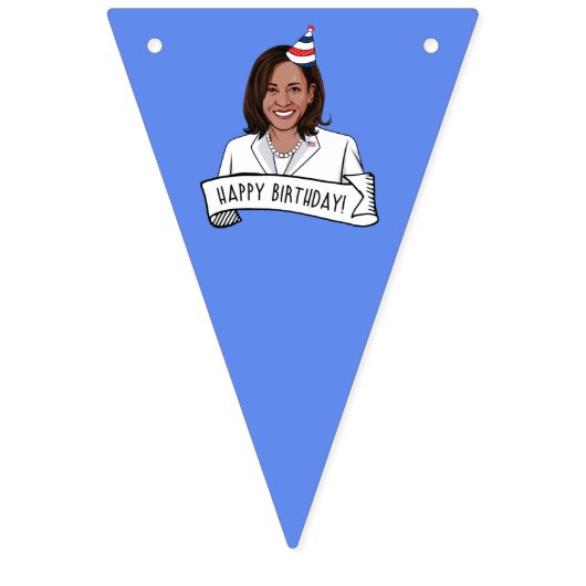 ハッピーバースデーfromカマラハリス バンティングフラッグ (第1の旗)