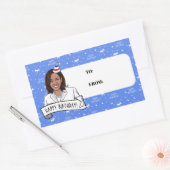 ハッピーバースデーfromカマラハリス 長方形シール (封筒)