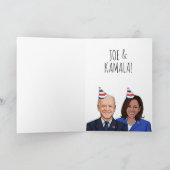 ハッピーバースデーfromバイデン氏ハリスホワイトハウス カード (内部)