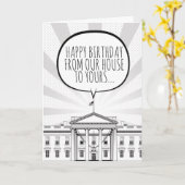 ハッピーバースデーfromバイデン氏ハリスホワイトハウス カード (黄色い花)