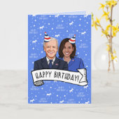 ハッピーバースデーfromバイデン氏ハリス カード (黄色い花)