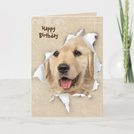 ハッピーバースデーfrom Golden Retriever カード