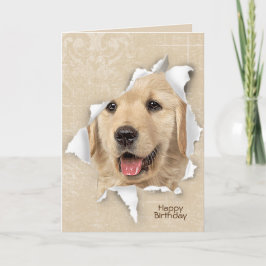 ハッピーバースデーfrom Golden Retriever カード