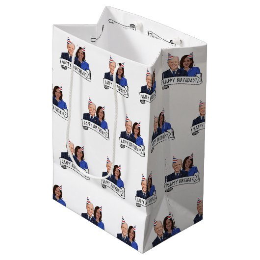 ハッピーバースデーfrom Joe and Kamala ミディアムペーパーバッグ (正面アングル)