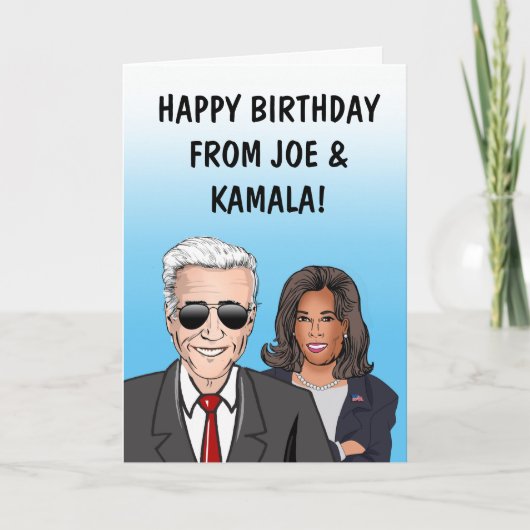 ハッピーバースデーfrom Joe & Kamala Card カード (正面)