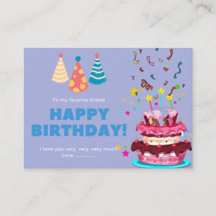 ハッピーバースデーKakeCarfulCard, 最高の Friend 名刺