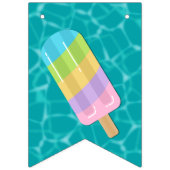 ハッピーバースデーlプールパーティーlデザートフロート バンティングフラッグ (第1の旗)