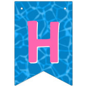 ハッピーバースデーlプールパーティーlデザート バンティングフラッグ (第2の旗)