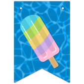 ハッピーバースデーlプールパーティーlデザート バンティングフラッグ (第1の旗)