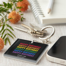 ハッピーバースデーLGBTプライドLGBTQトランスジェンダー キーホルダー