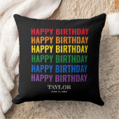 ハッピーバースデーLGBTプライドLGBTQトランスジェンダー クッション (ブランケット)