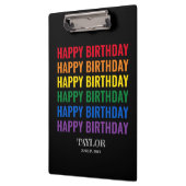 ハッピーバースデーLGBTプライドLGBTQトランスジェンダー クリップボード (左)