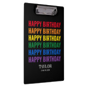 ハッピーバースデーLGBTプライドLGBTQトランスジェンダー クリップボード (右)