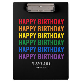 ハッピーバースデーLGBTプライドLGBTQトランスジェンダー クリップボード