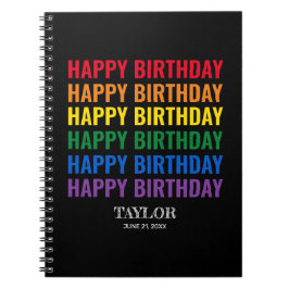 ハッピーバースデーLGBTプライドLGBTQトランスジェンダー ノートブック