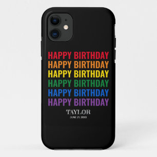 ハッピーバースデーLGBTプライドLGBTQトランスジェンダー iPhone 11 ケース