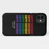 ハッピーバースデーLGBTプライドLGBTQトランスジェンダー Case-Mate iPhoneケース (裏面(横))