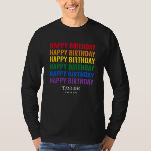 ハッピーバースデーLGBTプライドLGBTQトランスジェンダー Tシャツ