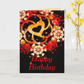 ハッピーバースデーLoveCircleグリーティングカード カード (黄色い花)