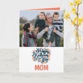ハッピーバースデーMomフォトカード カード (黄色い花)