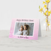 ハッピーバースデーMomフォトカード カード (黄色い花)